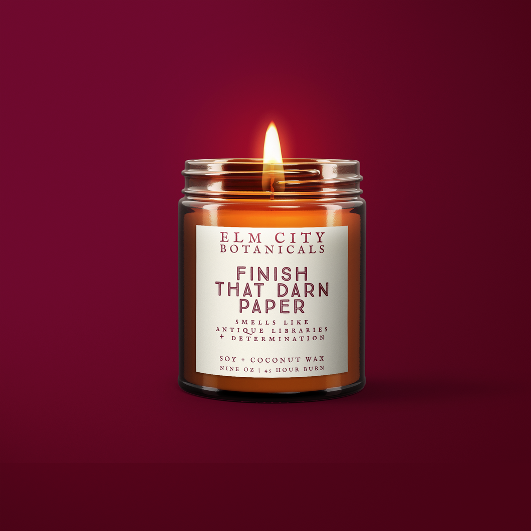 Finish That Darn Paper Luxury Candle